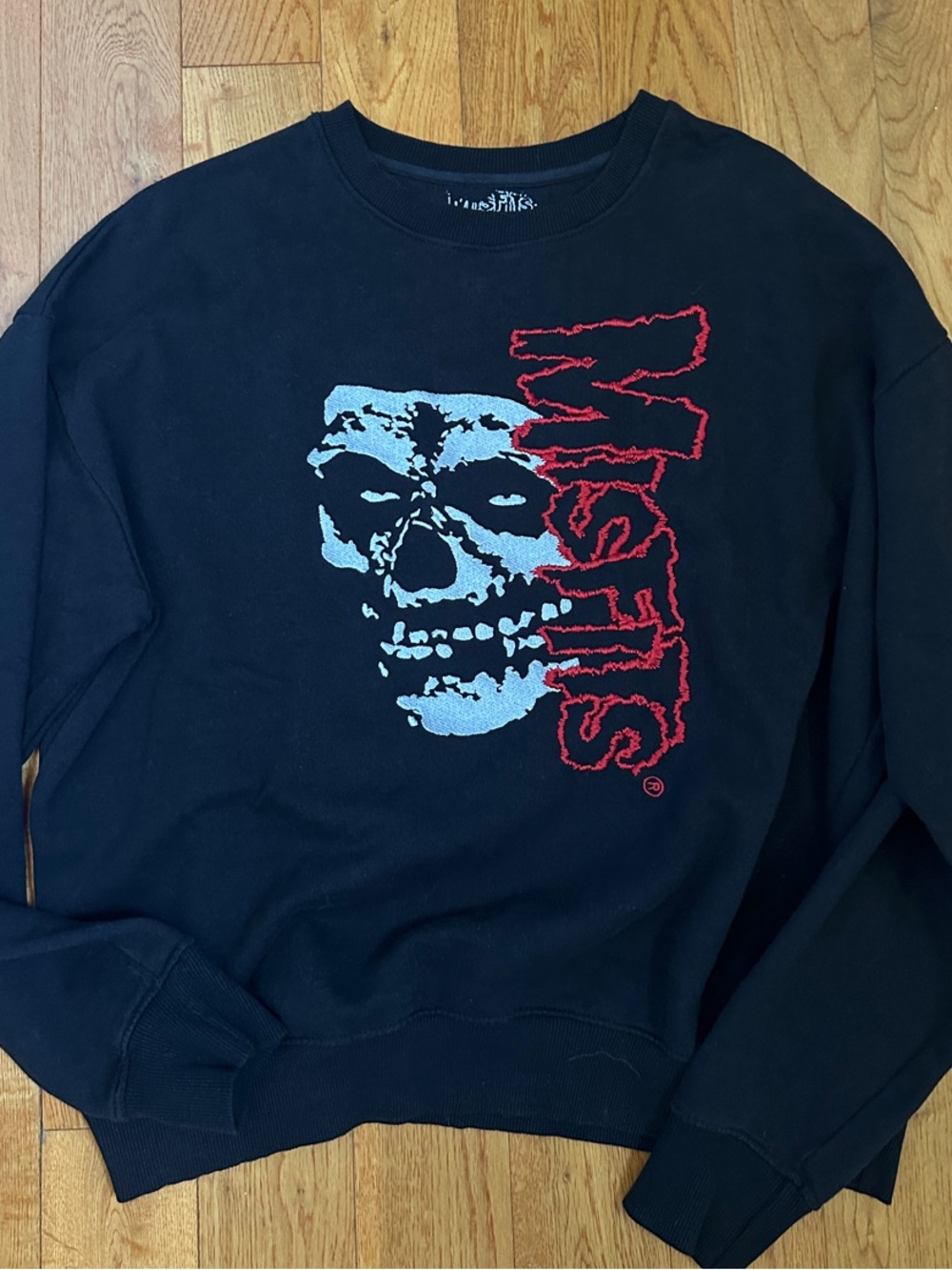 Life Clothing Co Misfits Black Skull Logo Crewneck Sweatshirt L